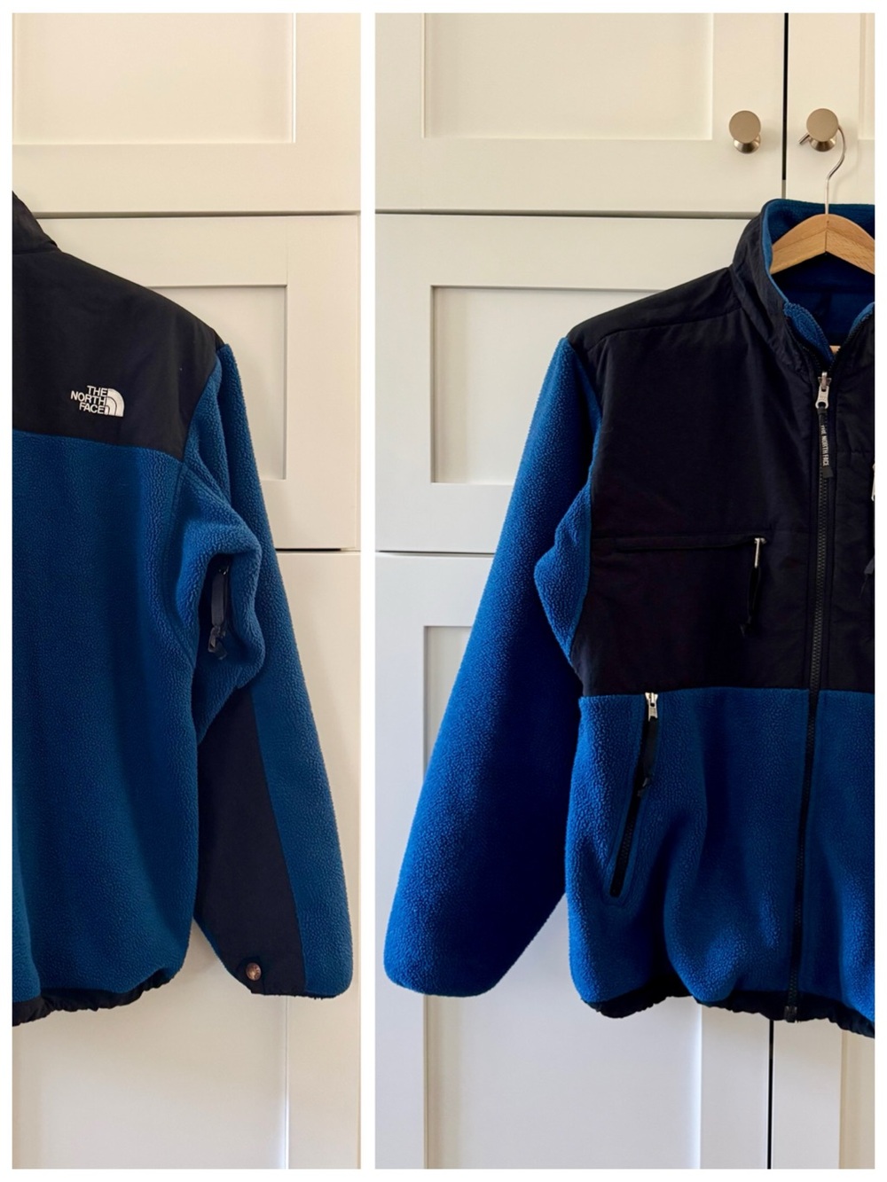 The North Face Classic Denali Fleece Jacket, Full Zip sz. M (Blue / Black) - Picture 9 of 17